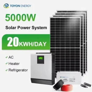 نظام طاقة شمسية هجين كامل عالي الكفاءة للاستخدام المنزلي 5kw - تويون