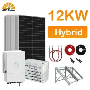 نظام الطاقة الشمسية الهجين أحادي الطور 12kw نظام الطاقة الهجينة للطاقة الشمسية والرياح 12kw - ماي سولار